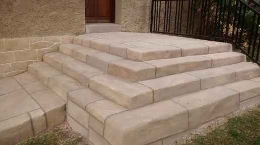 renovation escalier imitation pierre